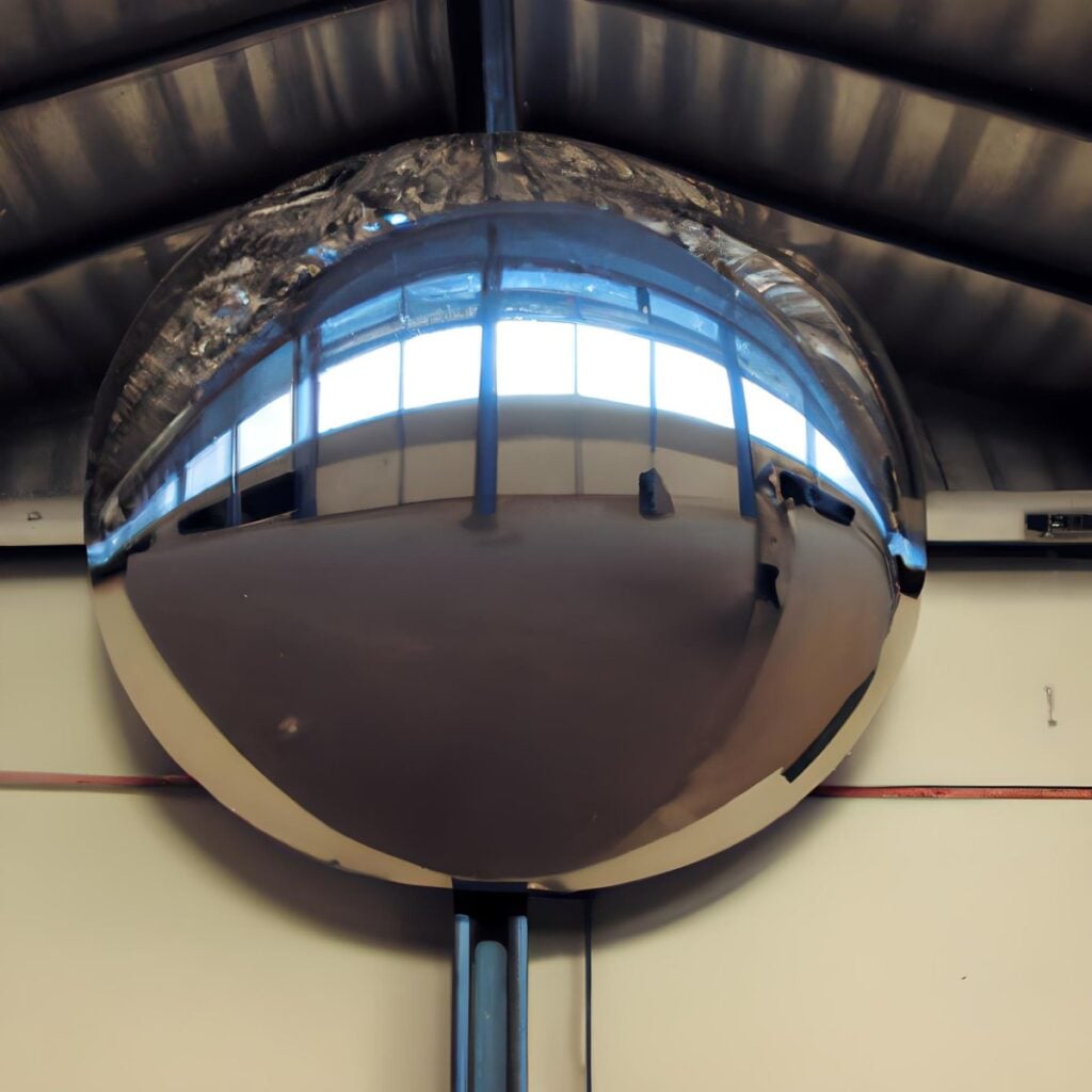 Full Dome Mirror Inside Warehouse