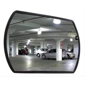 Roundtanglular Convex Mirror with Hardboard Backing